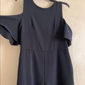Black cold shoulder romper